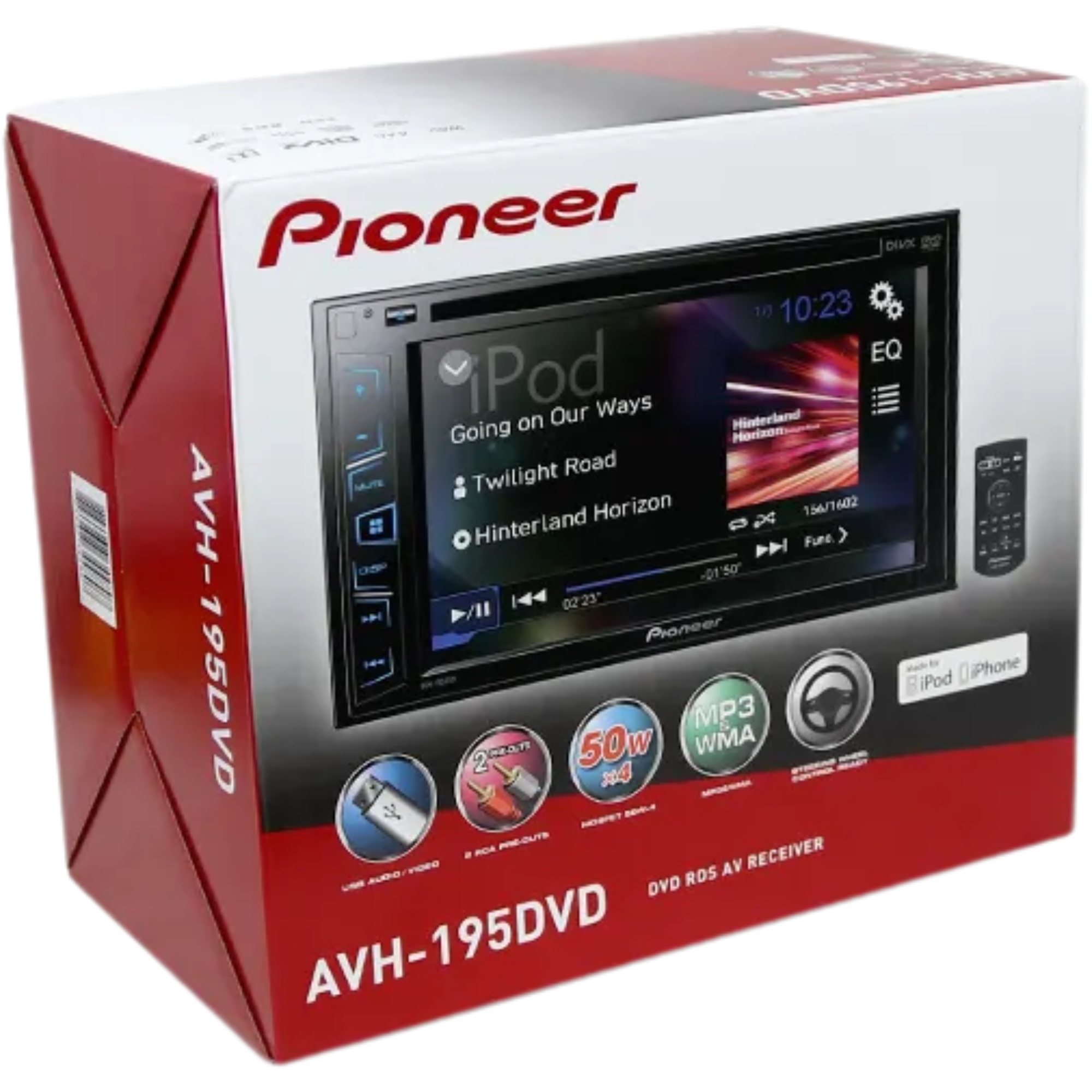 Autoestéreo con Pantalla Pioneer AVH195DVD4 6.2 PLG 2 Din Sin BT