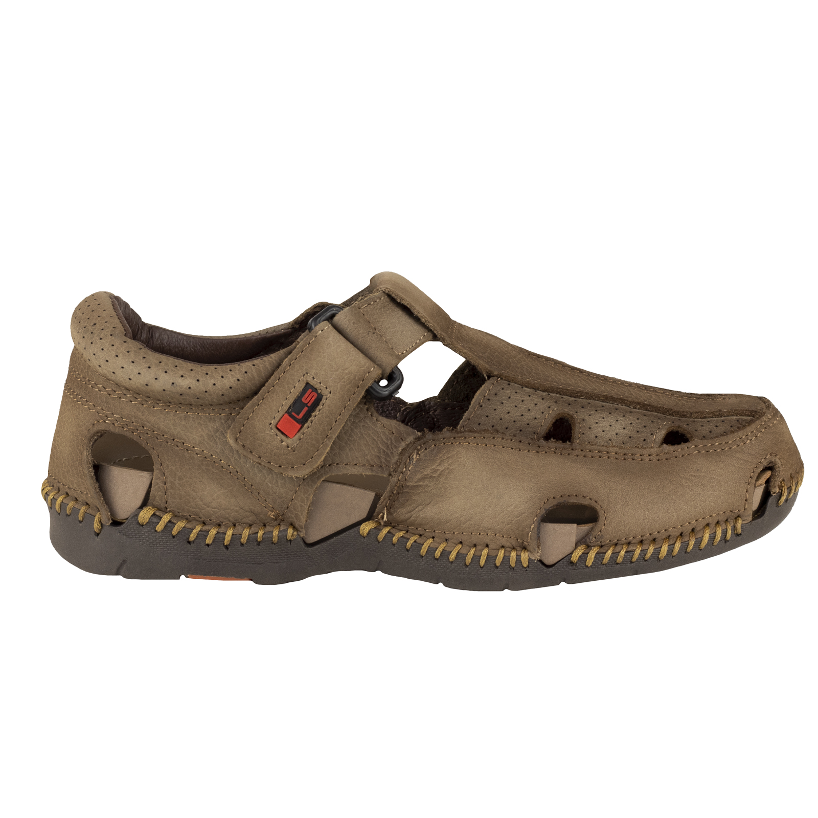 Huarache Para Hombre Lobo Solo 6604 Grove Taupe Piel Cocidos