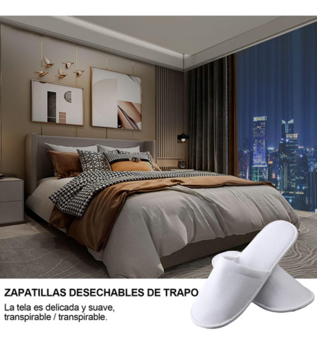 Pantuflas para Boda Para Imprimir O Sublimar, 30 Pares Blancos