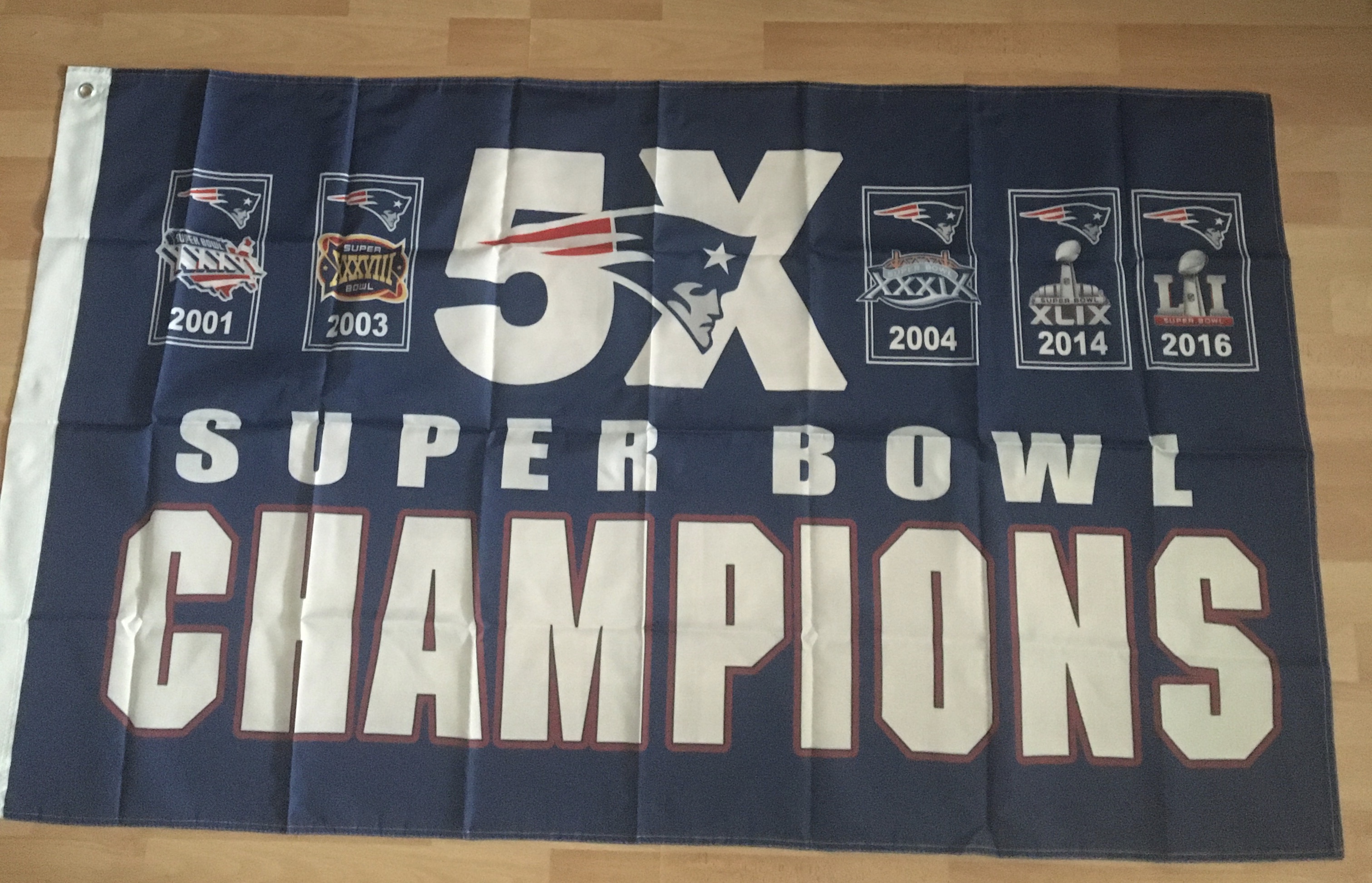 Exclusiva! Bandera NFL New England Patriots Patriotas Nueva Inglaterra 5X