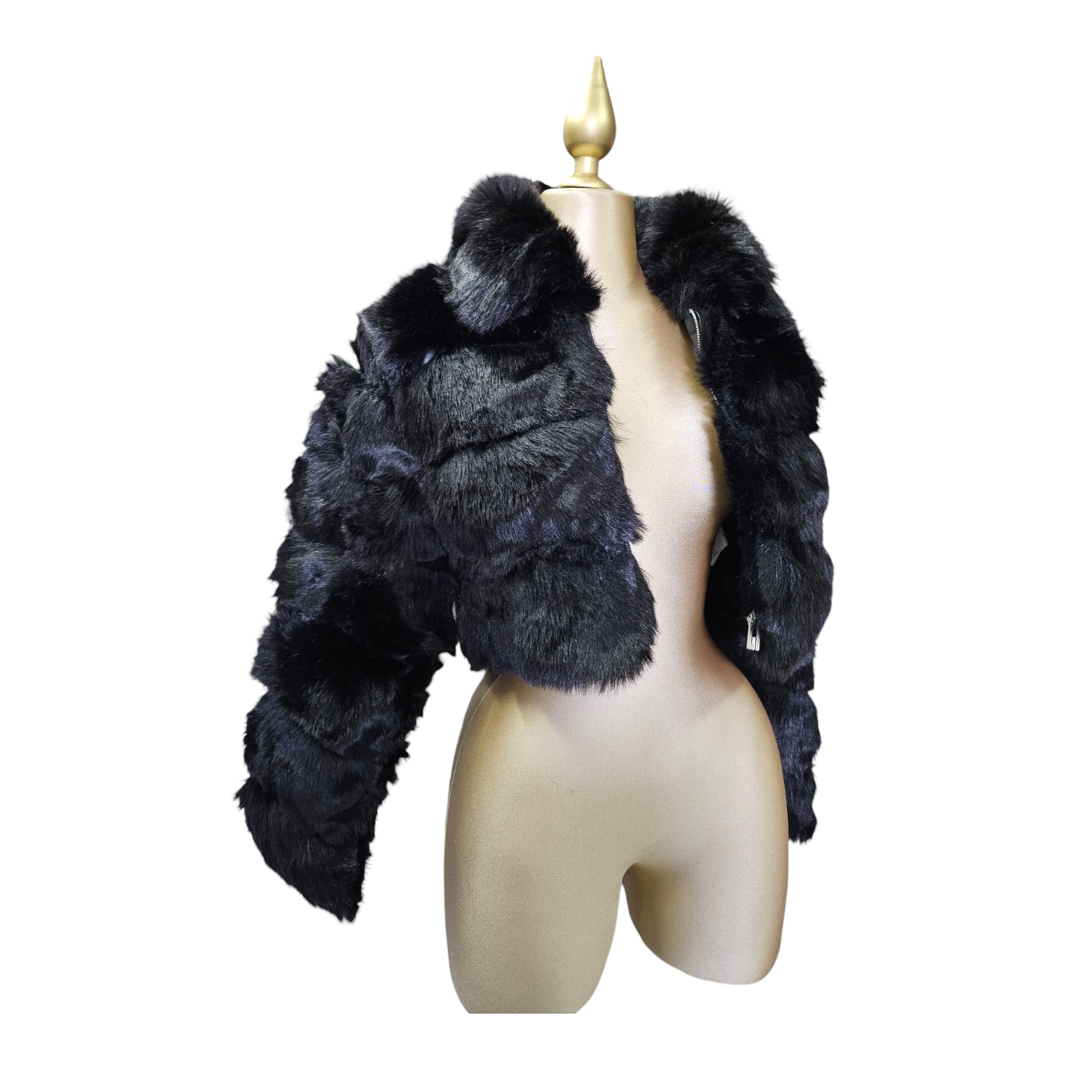 Chamarra Con Peluche Color Negro LC DESIGNS COLLECTION