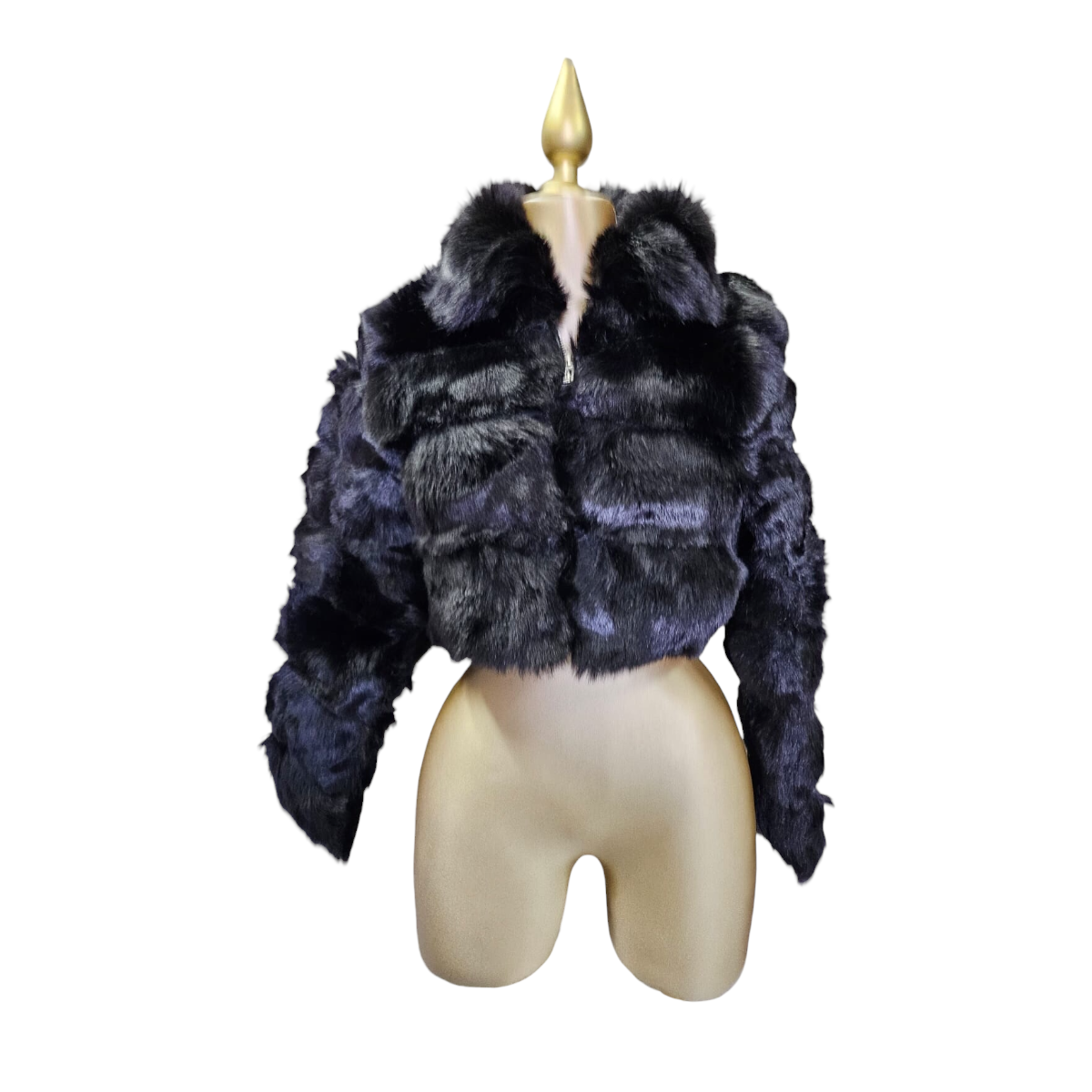 Chamarra Con Peluche Color Negro LC DESIGNS COLLECTION