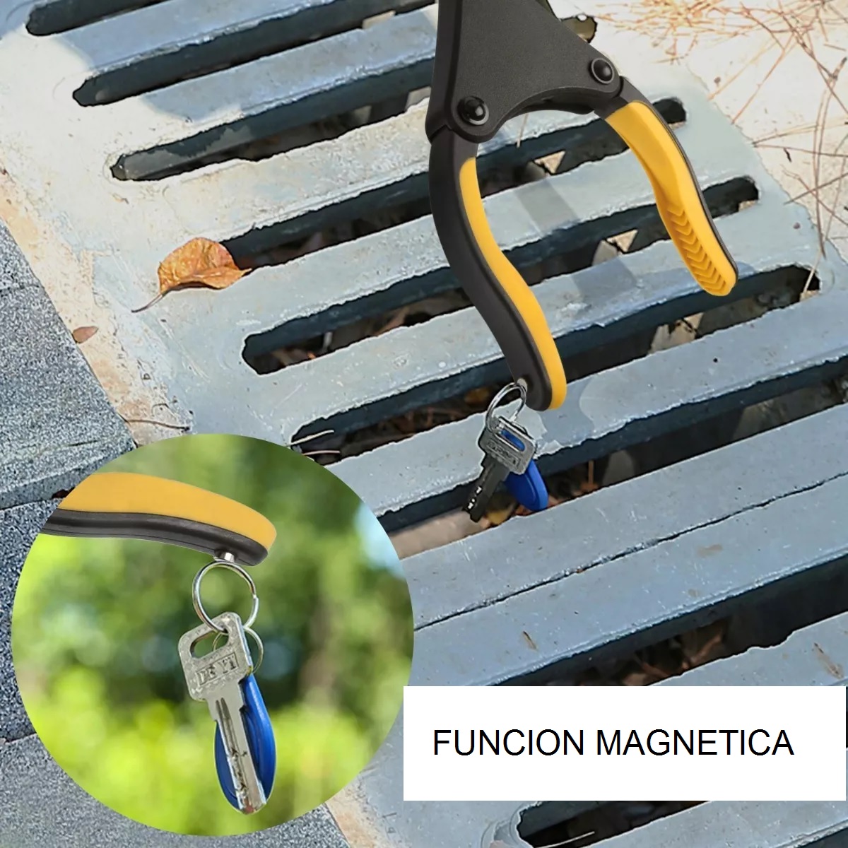Pinzas De Extensión Agarra Recogedor De Basura Plegable