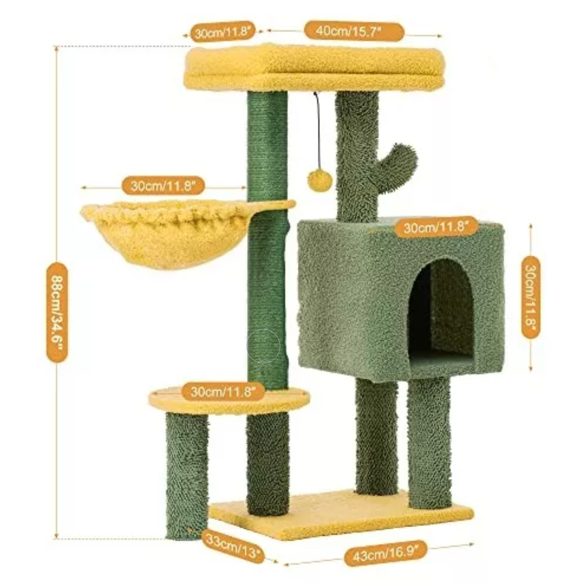 Árbol Rascador Con Casa Para Gatos Casa Varios Niveles