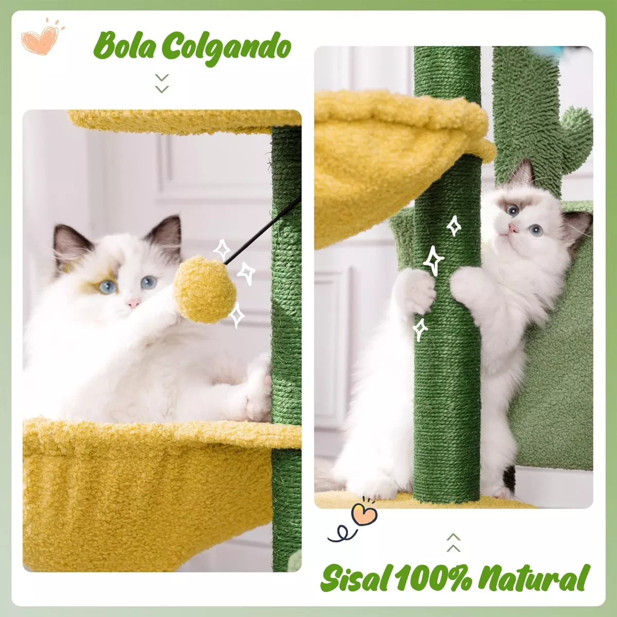 Árbol Rascador Con Casa Para Gatos Casa Varios Niveles