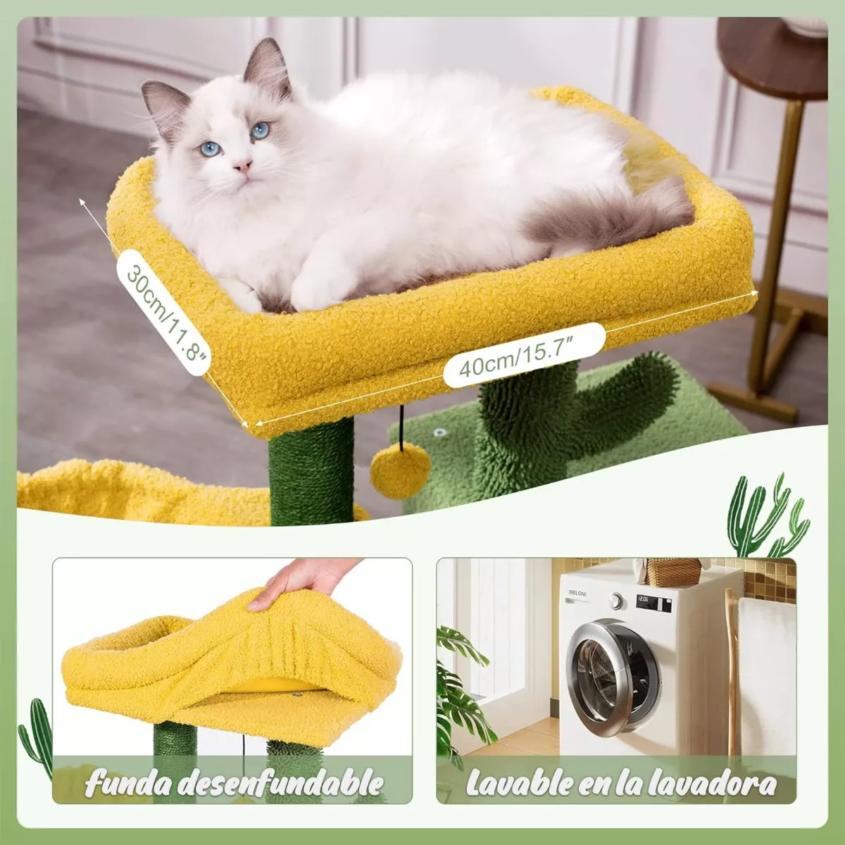 Árbol Rascador Con Casa Para Gatos Casa Varios Niveles