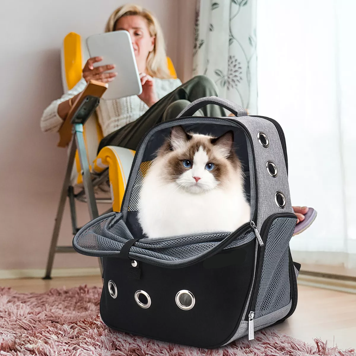 Mochilas Transportadora Para Perros/gatos Expandible