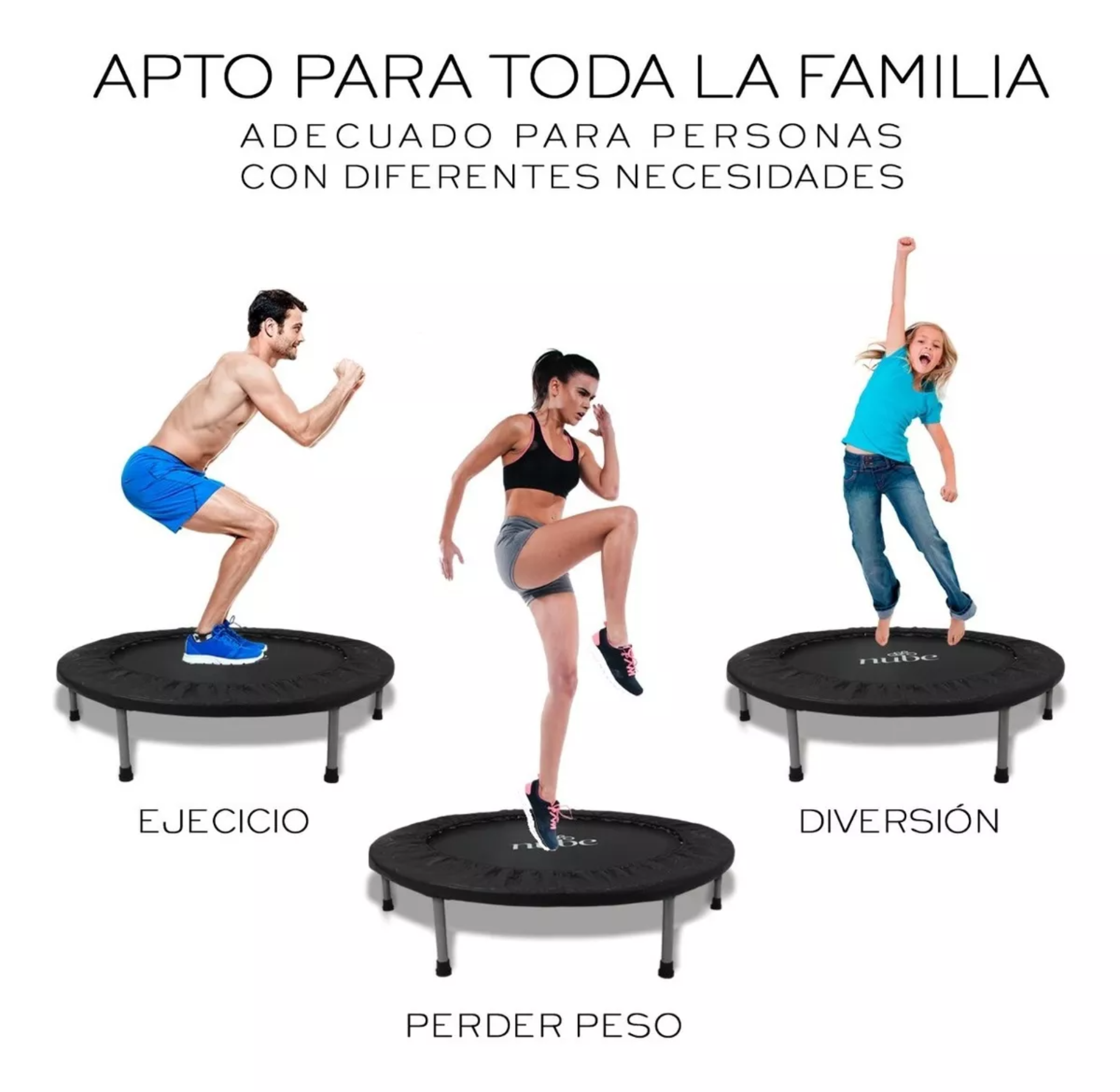 Trampolín Brincolín Para Aeróbicos Fitness Jumping Ejercicio