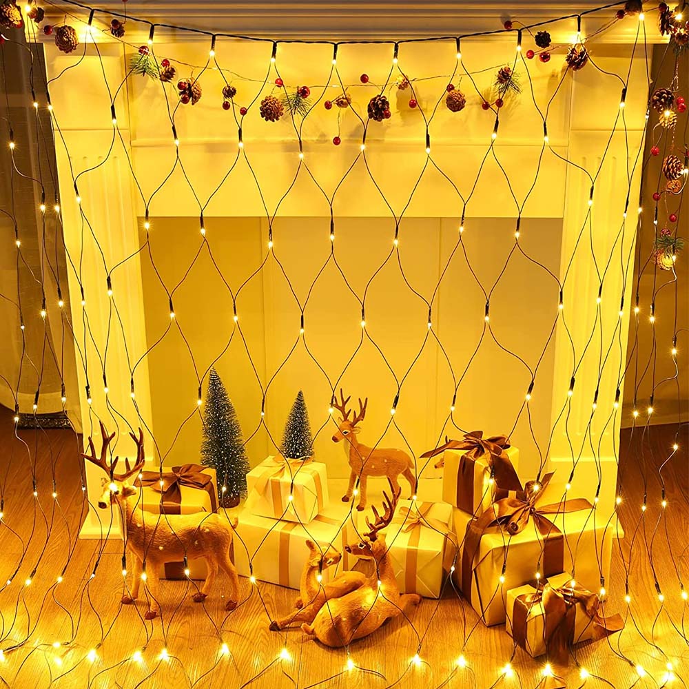 Red de Luces Navideñas Led 320 Focos Luz Cálida brillante