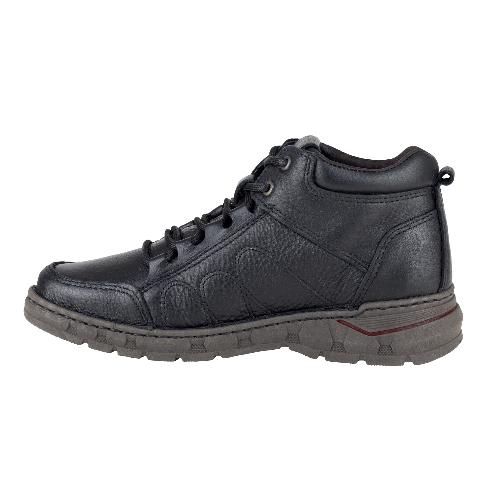 Botas Outdoor Hombre Lobo Solo Semivestir 9092 Negro Graneado