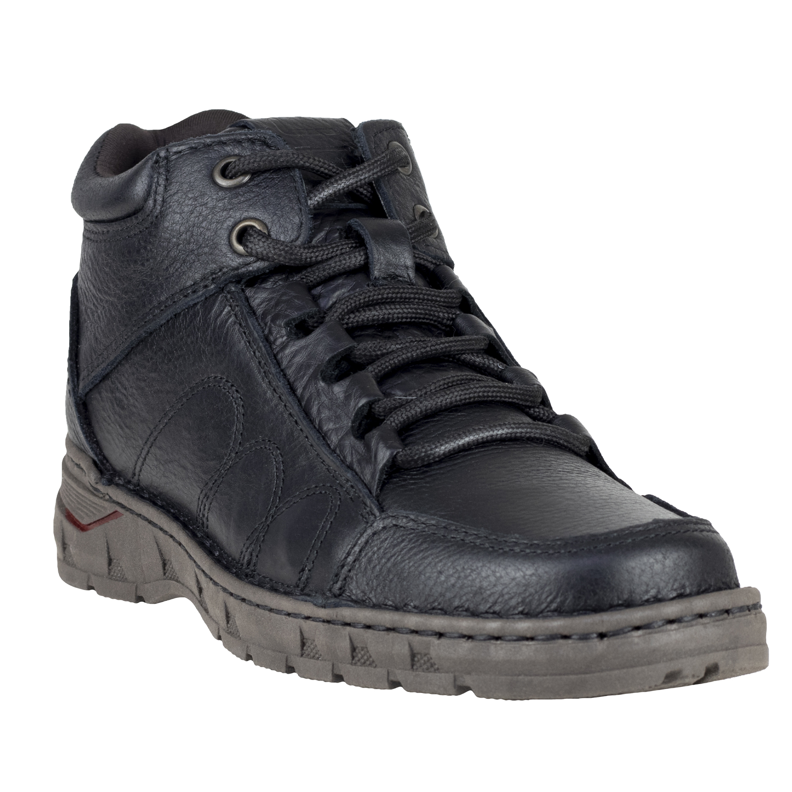 Botas Outdoor Hombre Lobo Solo Semivestir 9092 Negro Graneado