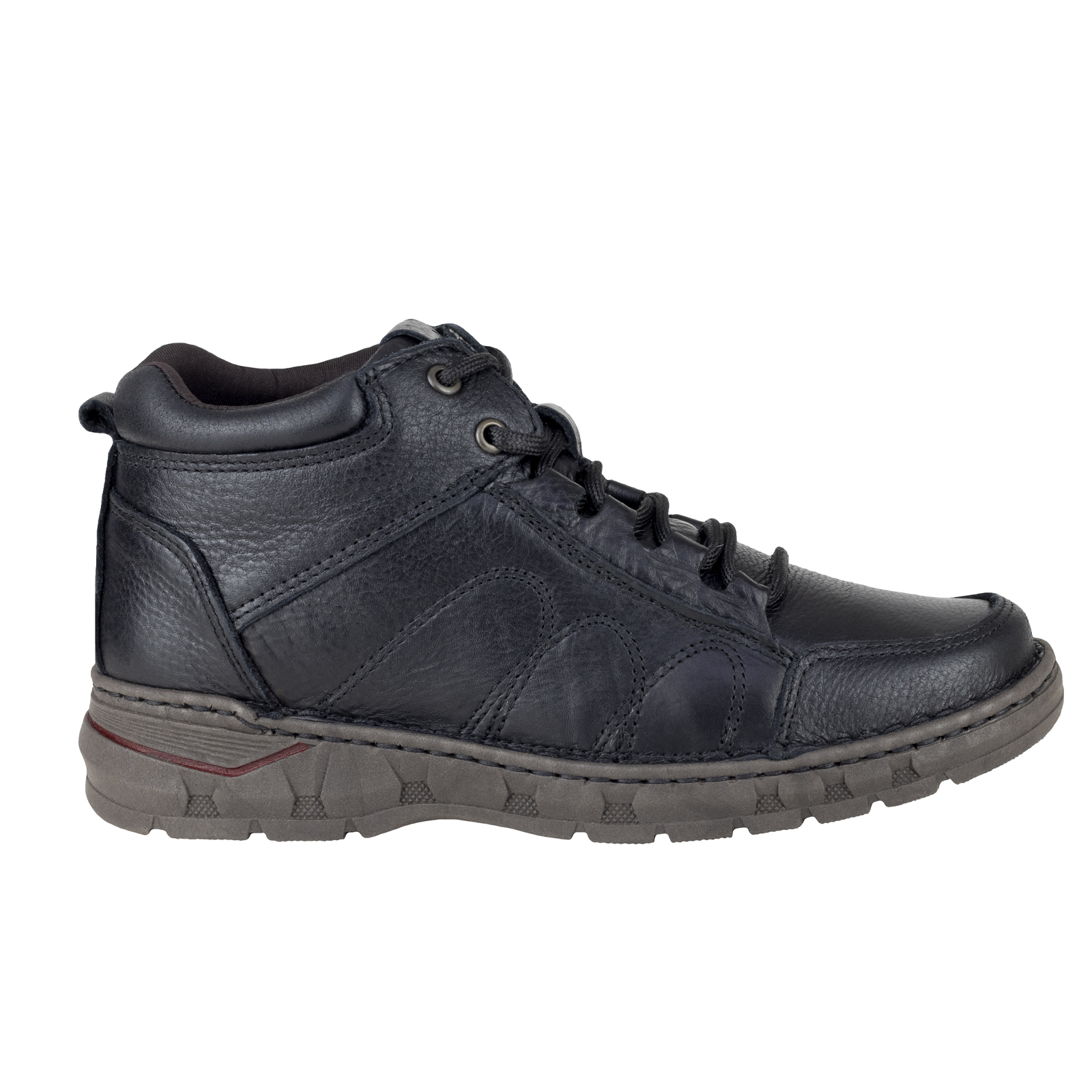 Botas Outdoor Hombre Lobo Solo Semivestir 9092 Negro Graneado
