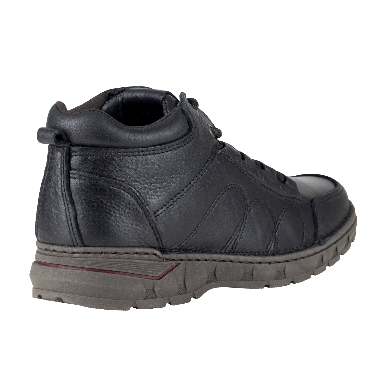 Botas Outdoor Hombre Lobo Solo Semivestir 9092 Negro Graneado