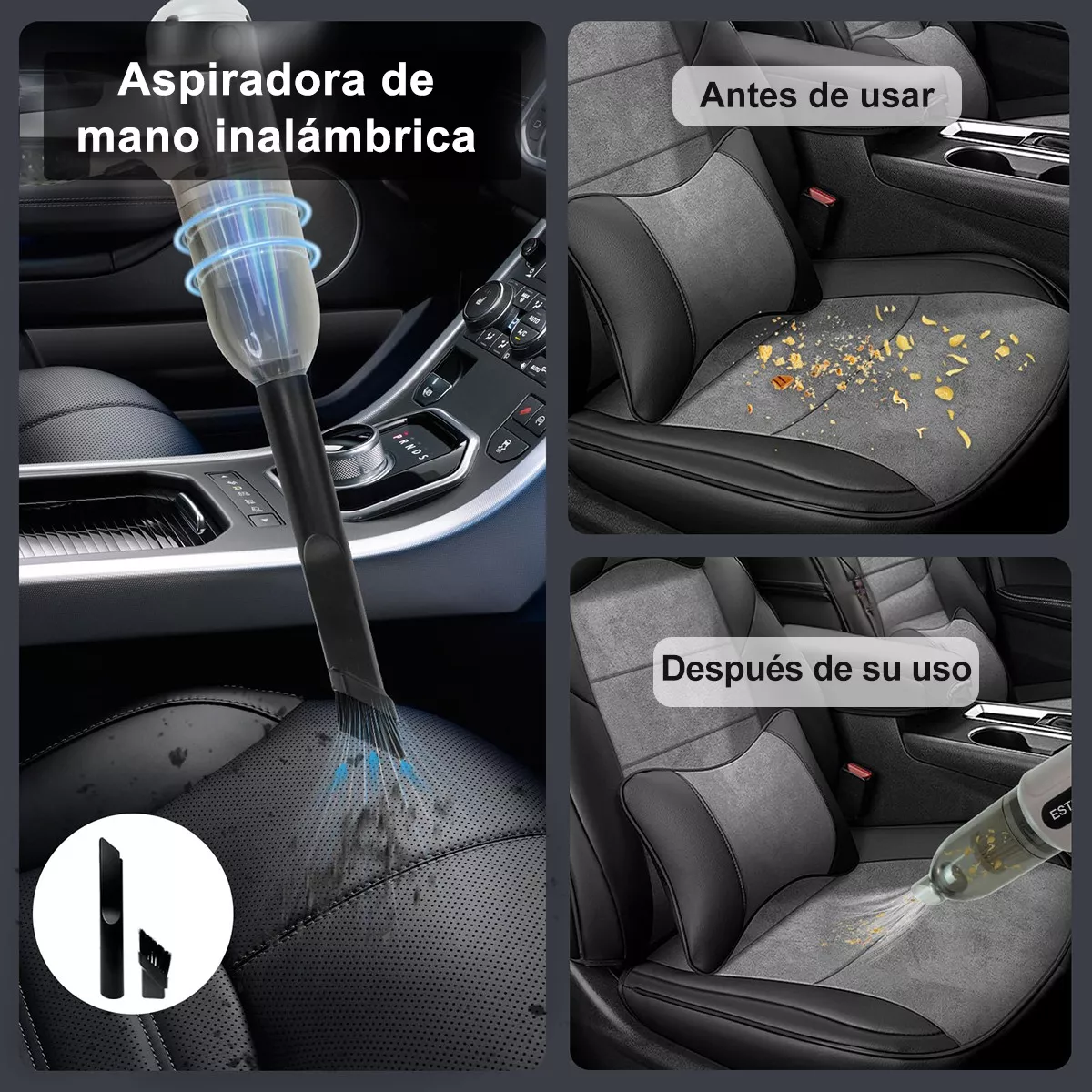 Aspiradora Para Auto Mini Portátil De Mano Inalámbrica 15kpa