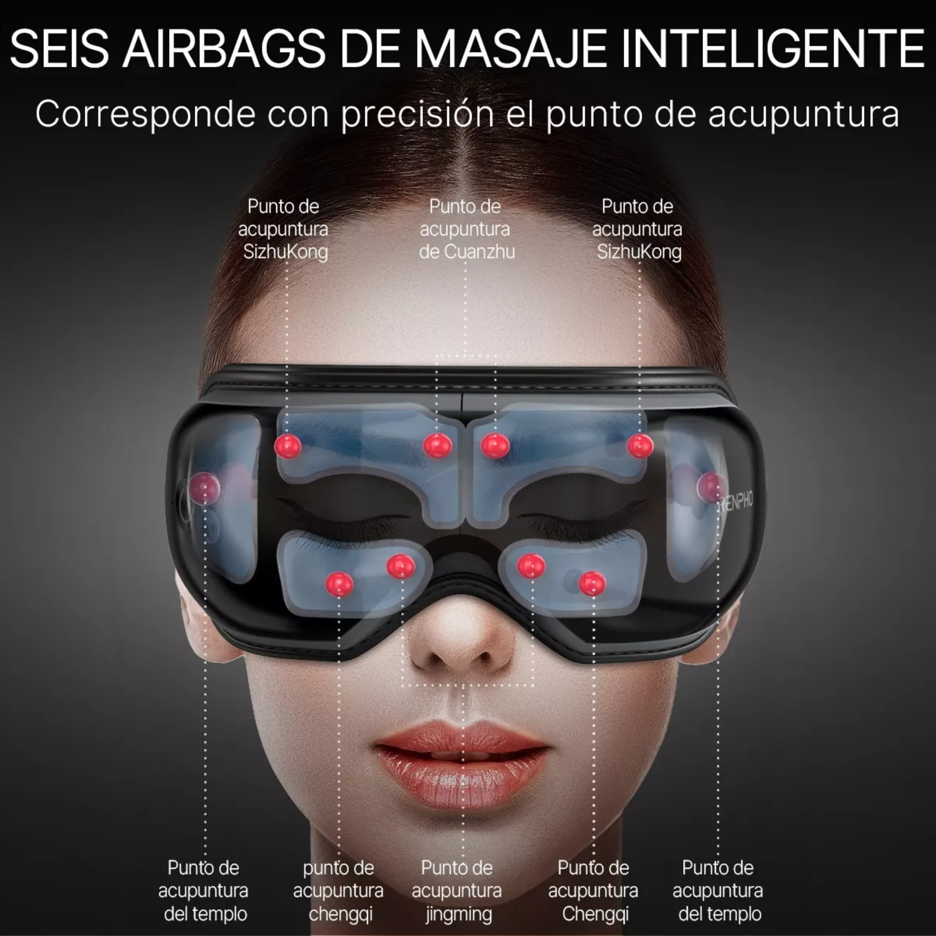 Renpho- Masajeador De Ojos Mejora De La Visión,música, Calor