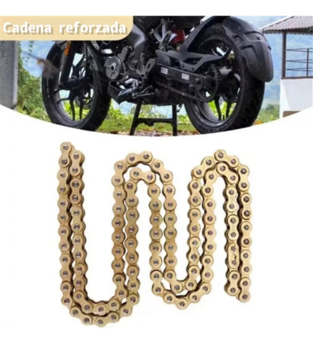 Cadena Reforzada 520/116 Pulsar Ns200 Rs200 250z Tc250 Vortx dorada