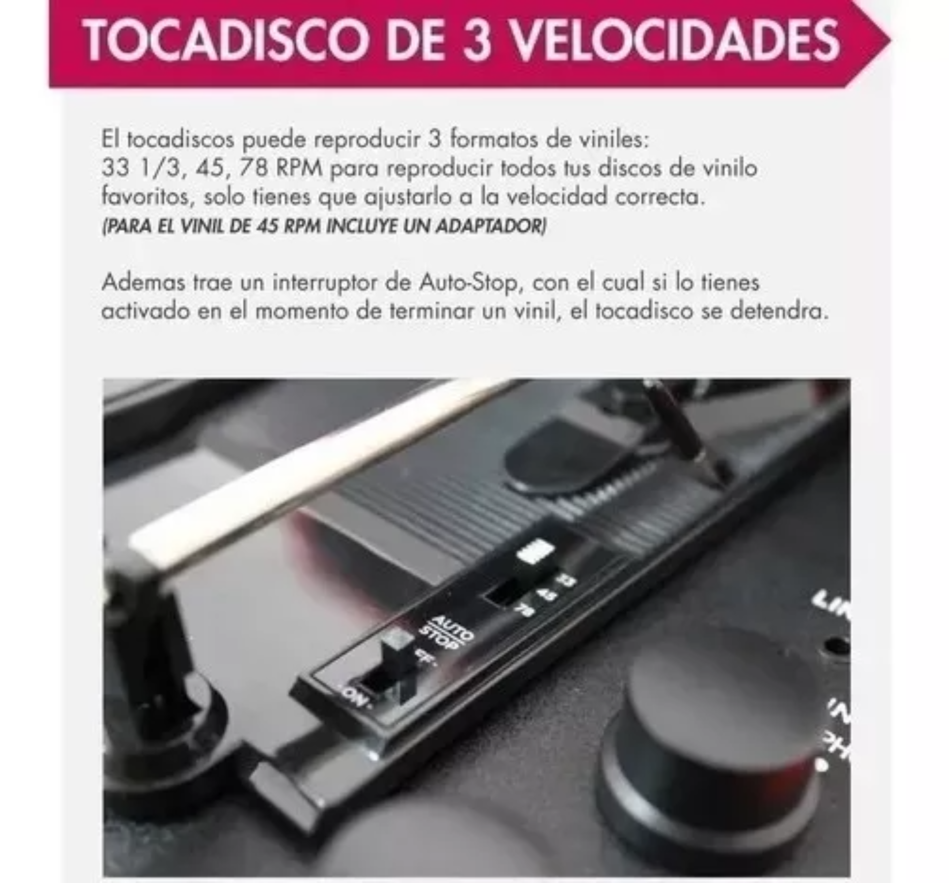 Tocadiscos Vintage Portatil Bluetooth Bvsc-550bt Negro