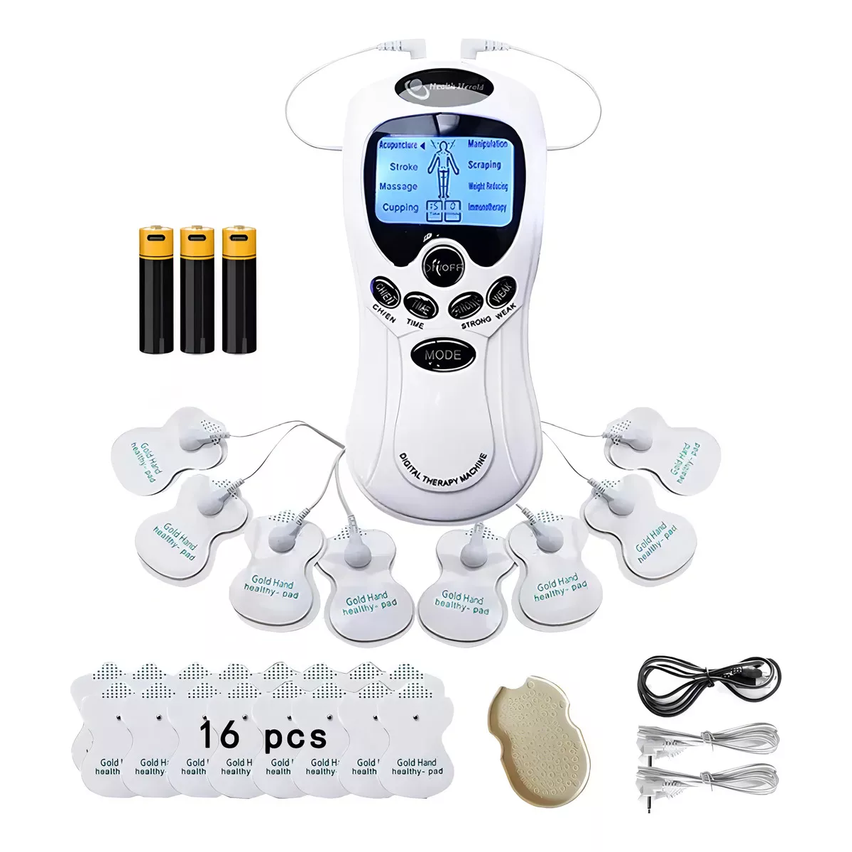 Kit Tapete Masajeadora Pies + Electróestimulador+masaje Cuello