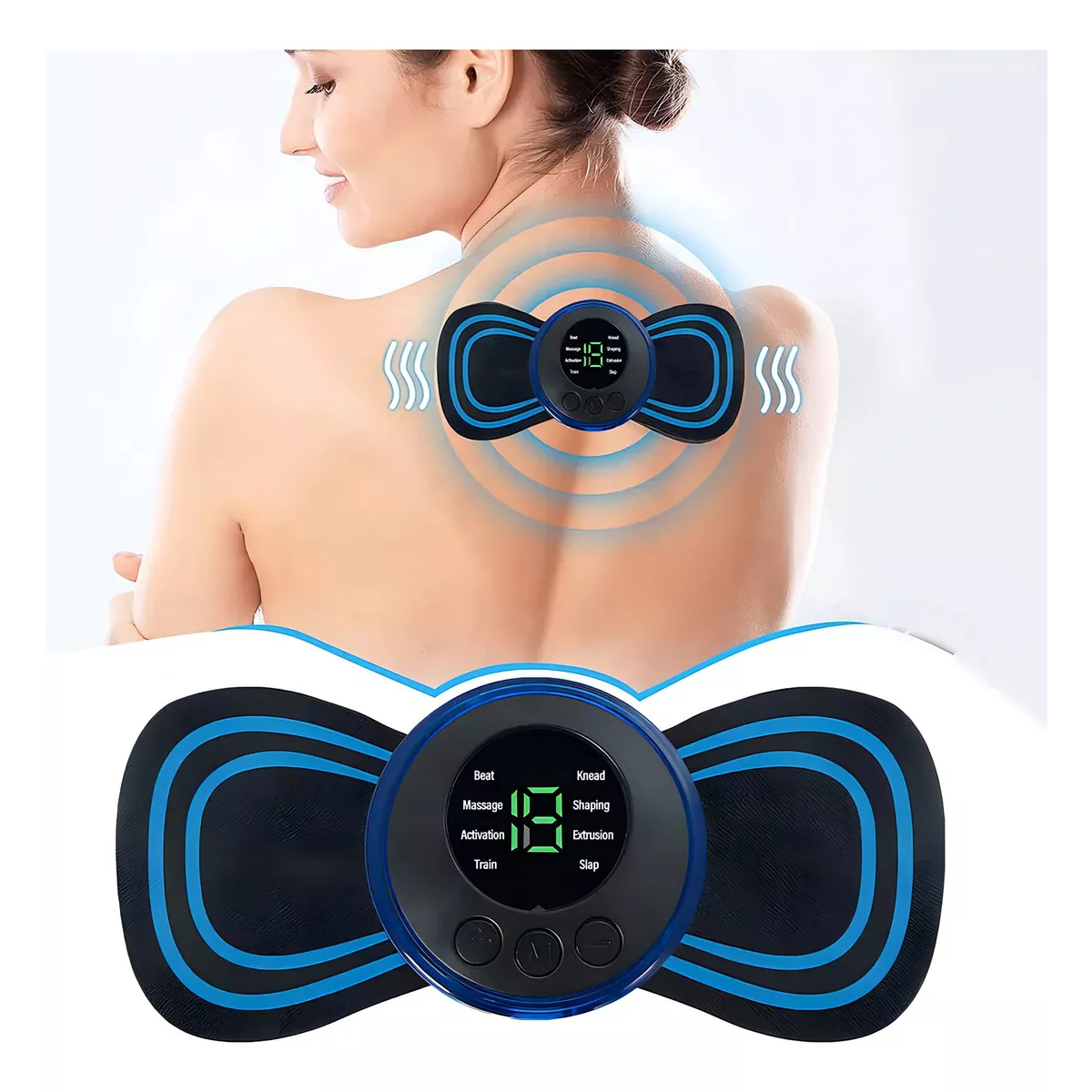 Kit Tapete Masajeadora Pies + Electróestimulador+masaje Cuello