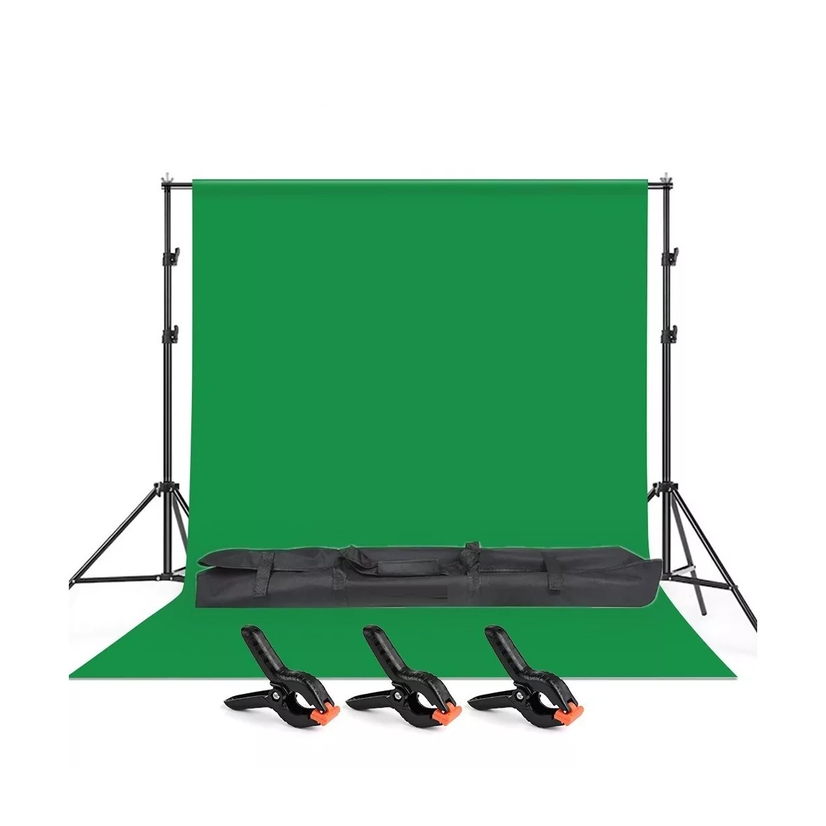 Fondo De Fotografía Verde+soporte De 3m+3*clips Mochi