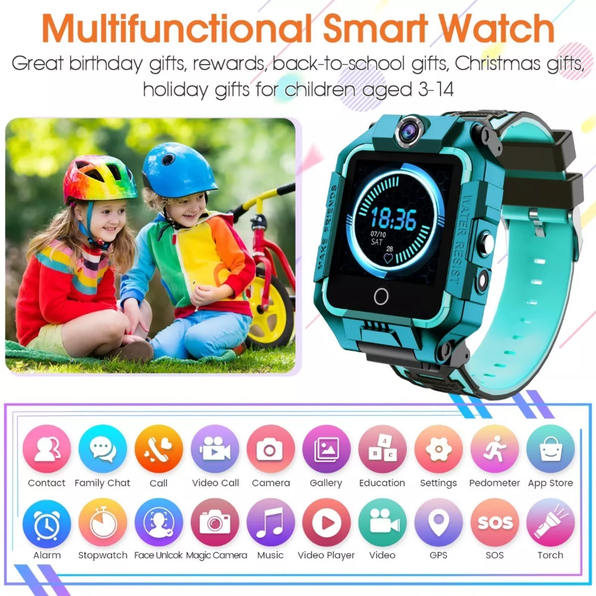Reloj Inteligente 4g Para Niños Gps Wifi Videollamada Teléfo