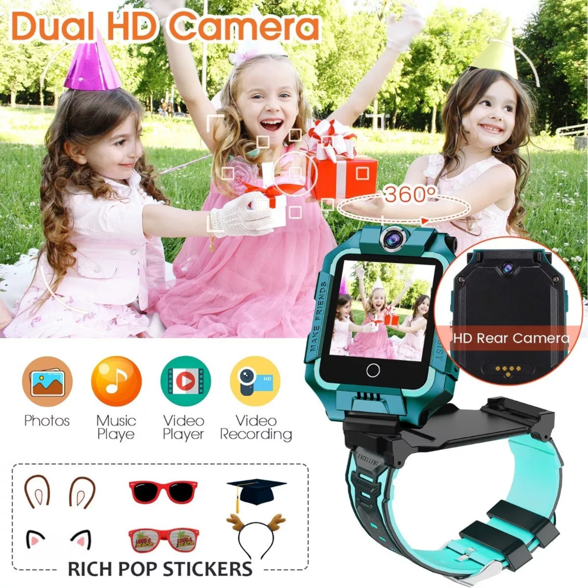 Reloj Inteligente 4g Para Niños Gps Wifi Videollamada Teléfo