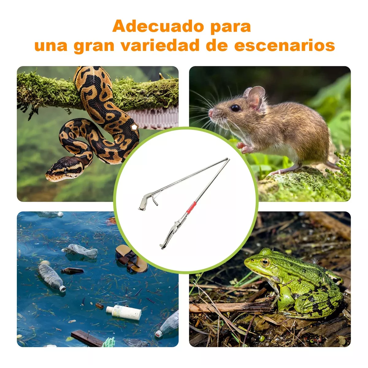Pinzas Herpetológicas Para Vivoras Serpientes Plegable