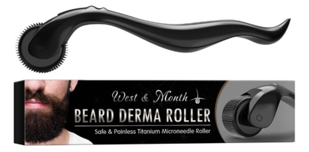 Derma Roller 0.5 Mm Para Barba Y Facial Cabello negro