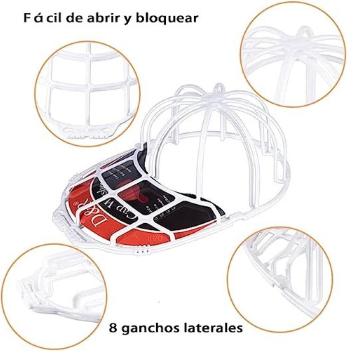 Protector De Gorras Para Lavarlas En Lavadora Sin Deformar Blanco