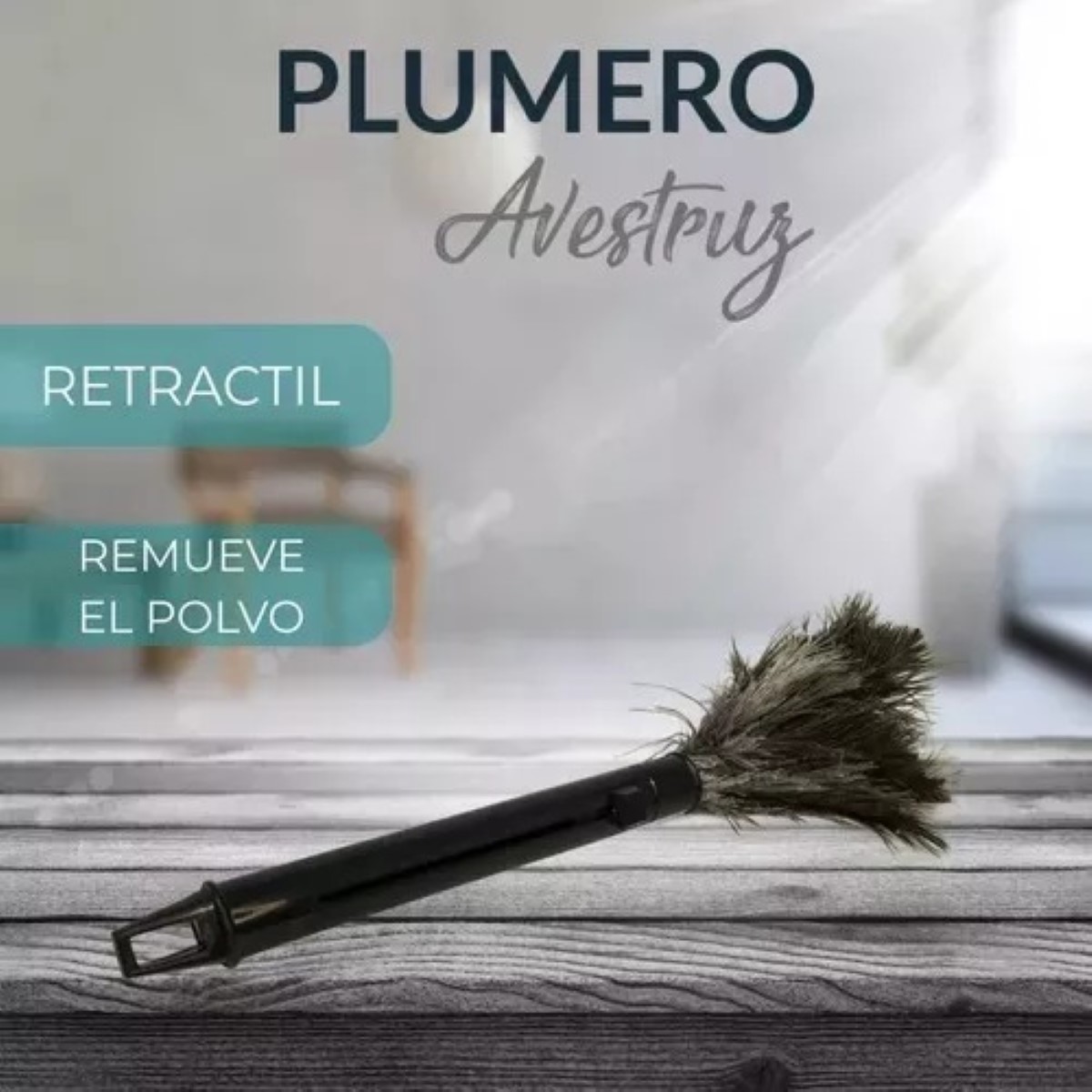 Plumero De Plumas, Plumas De Avestruz Natural Para El Polvo negro cafe 