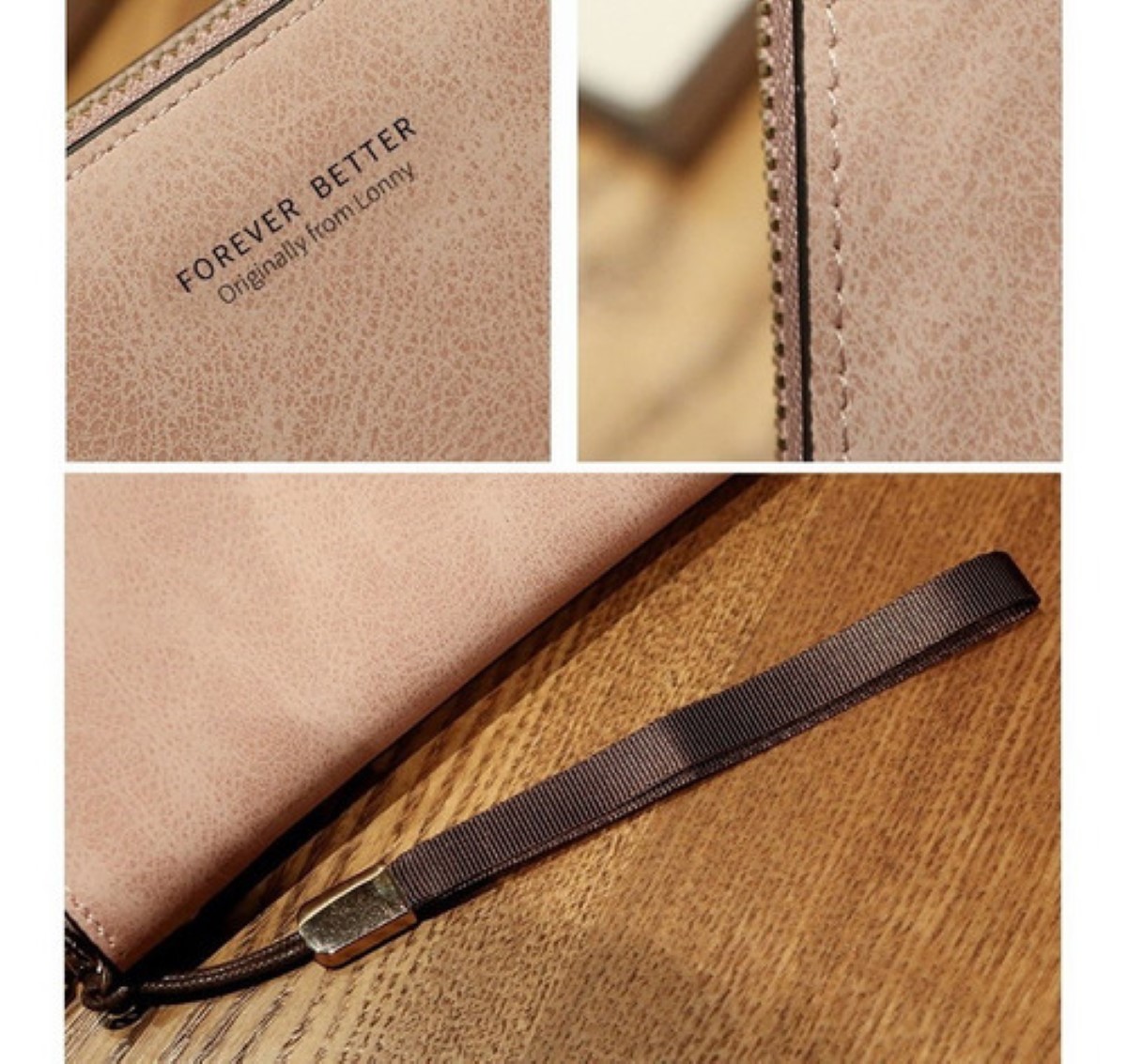 Cartera Larga Para Mujer Monedero Billetera Rosa