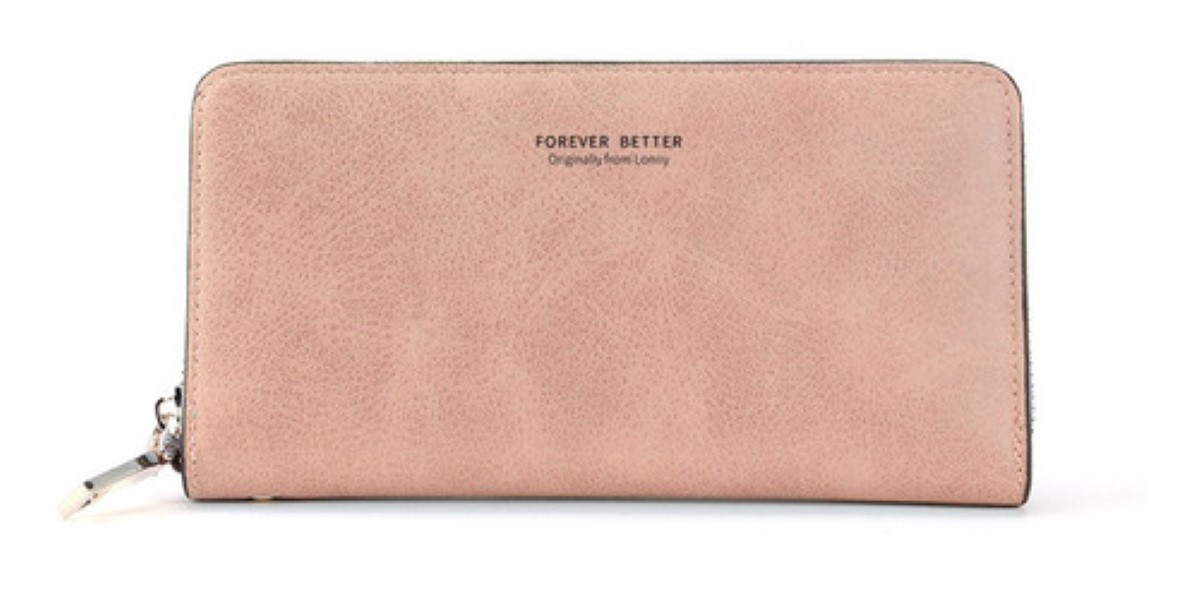 Cartera Larga Para Mujer Monedero Billetera Rosa
