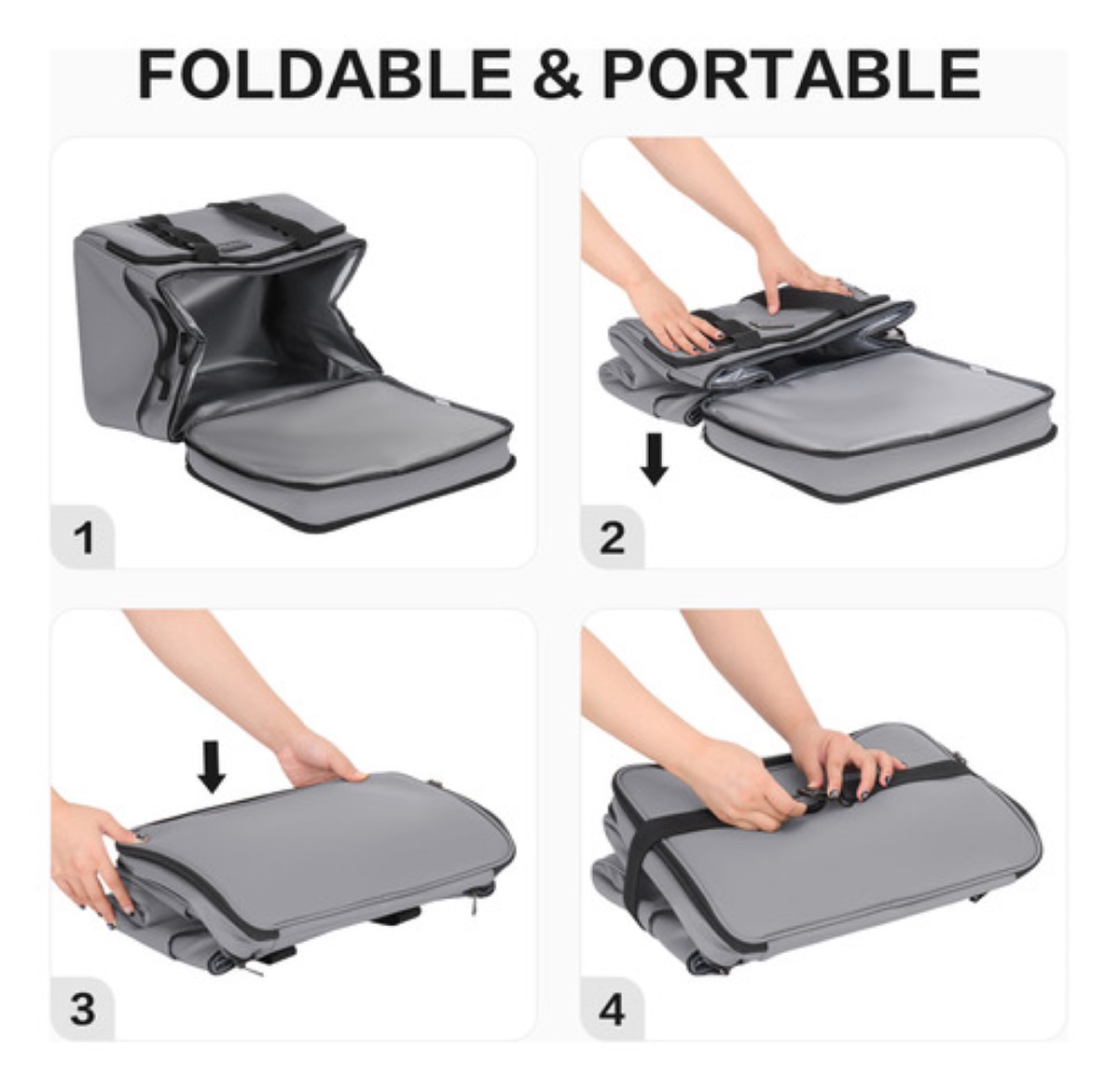 Hielera Portatil Bolsa Termica Impermeable 42l Gris