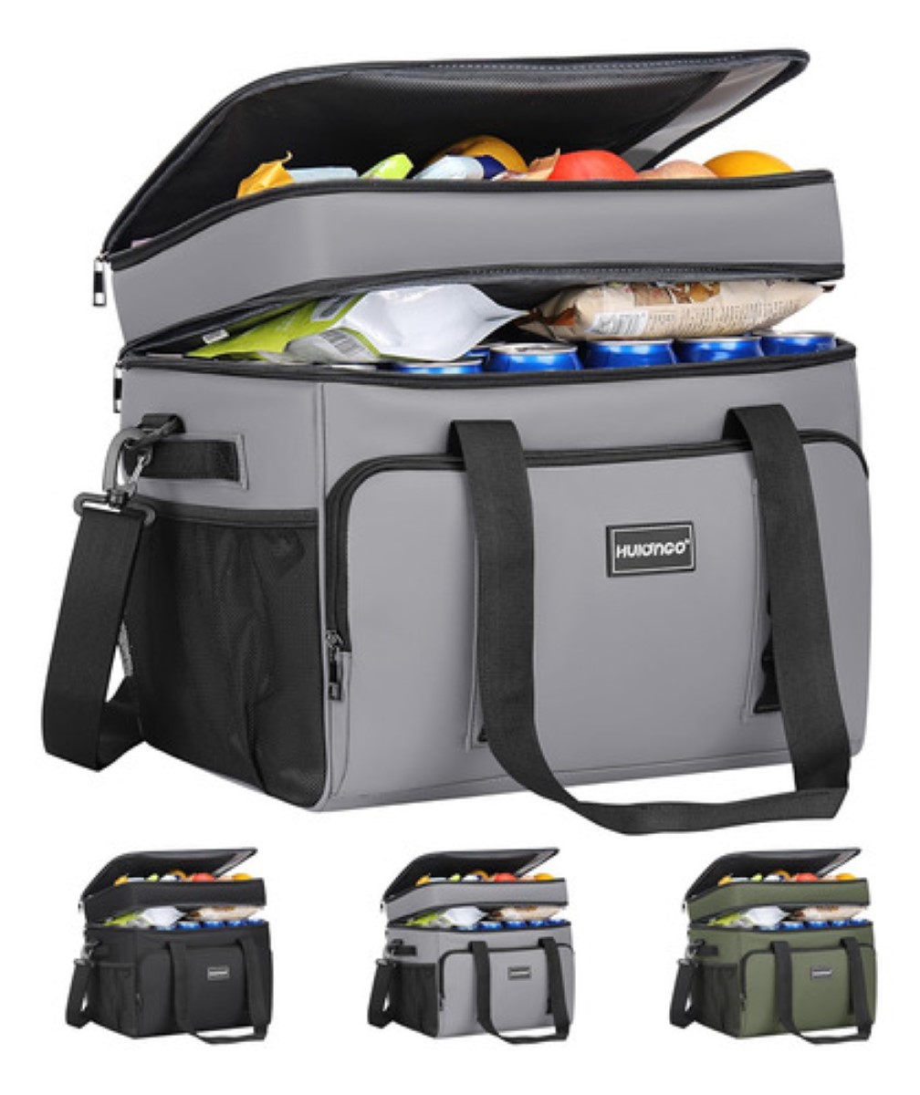 Hielera Portatil Bolsa Termica Impermeable 42l Gris