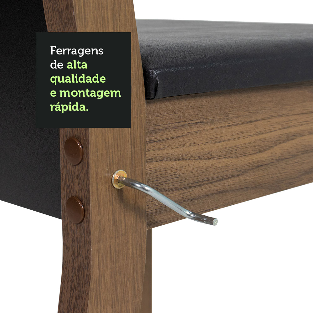 Juego de Comedor con Mesa y 4 Sillas Madesa Elisa MN