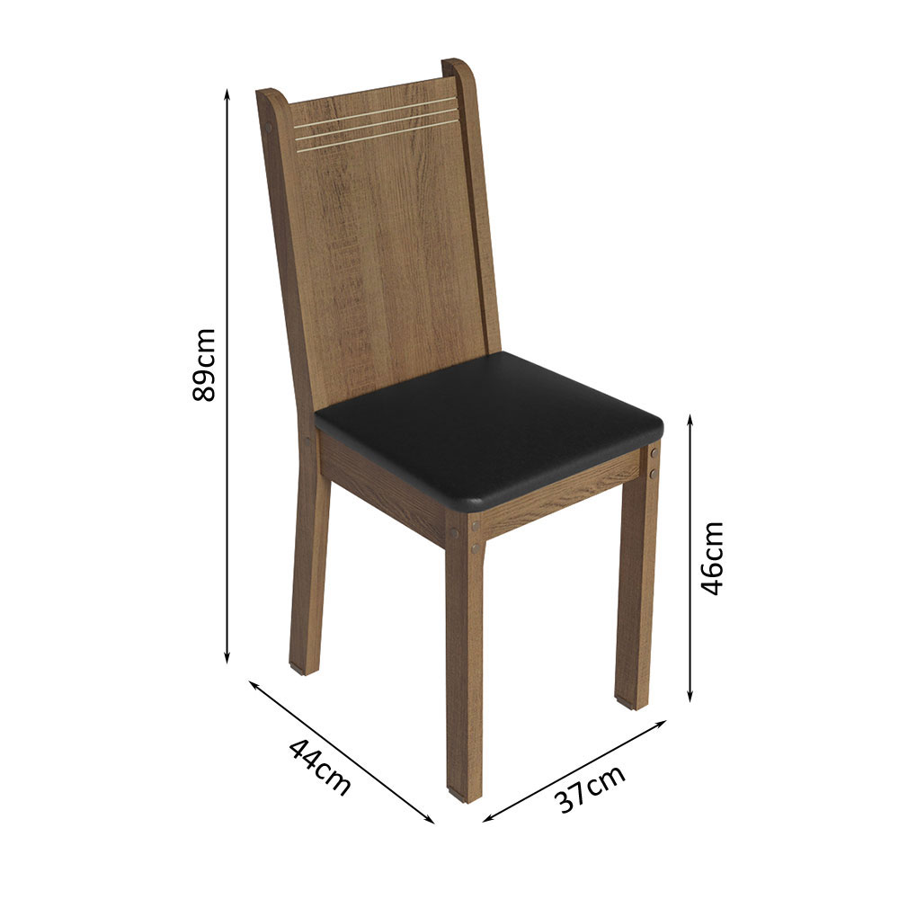 Juego de Comedor con Mesa y 4 Sillas Madesa Samara MCN