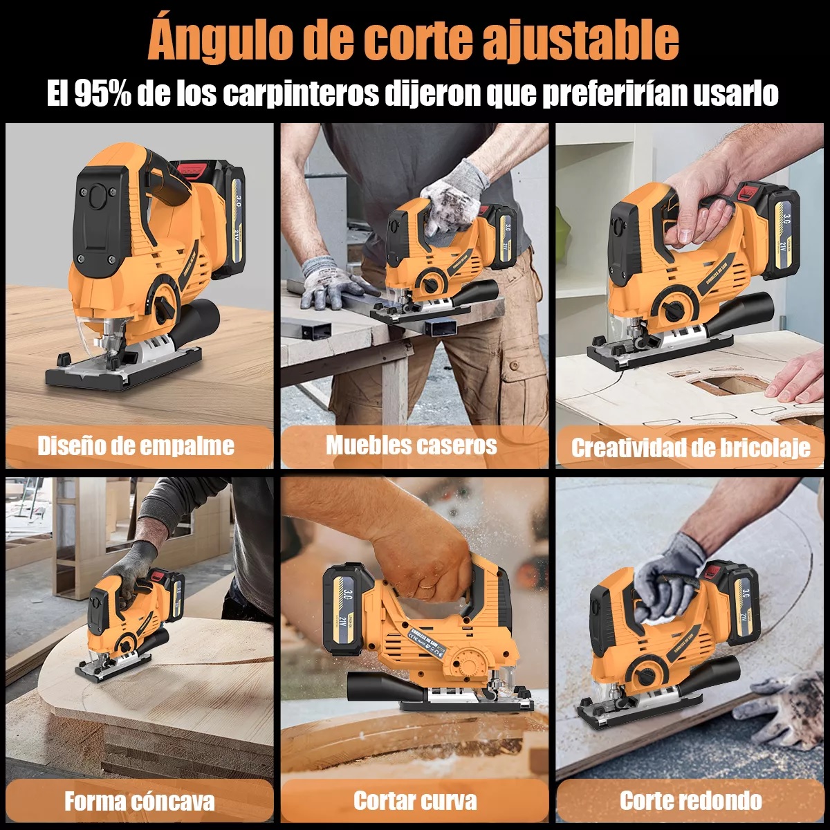 Sierra Caladora Inalámbrica Profesional De Litio 21v 3.0mah