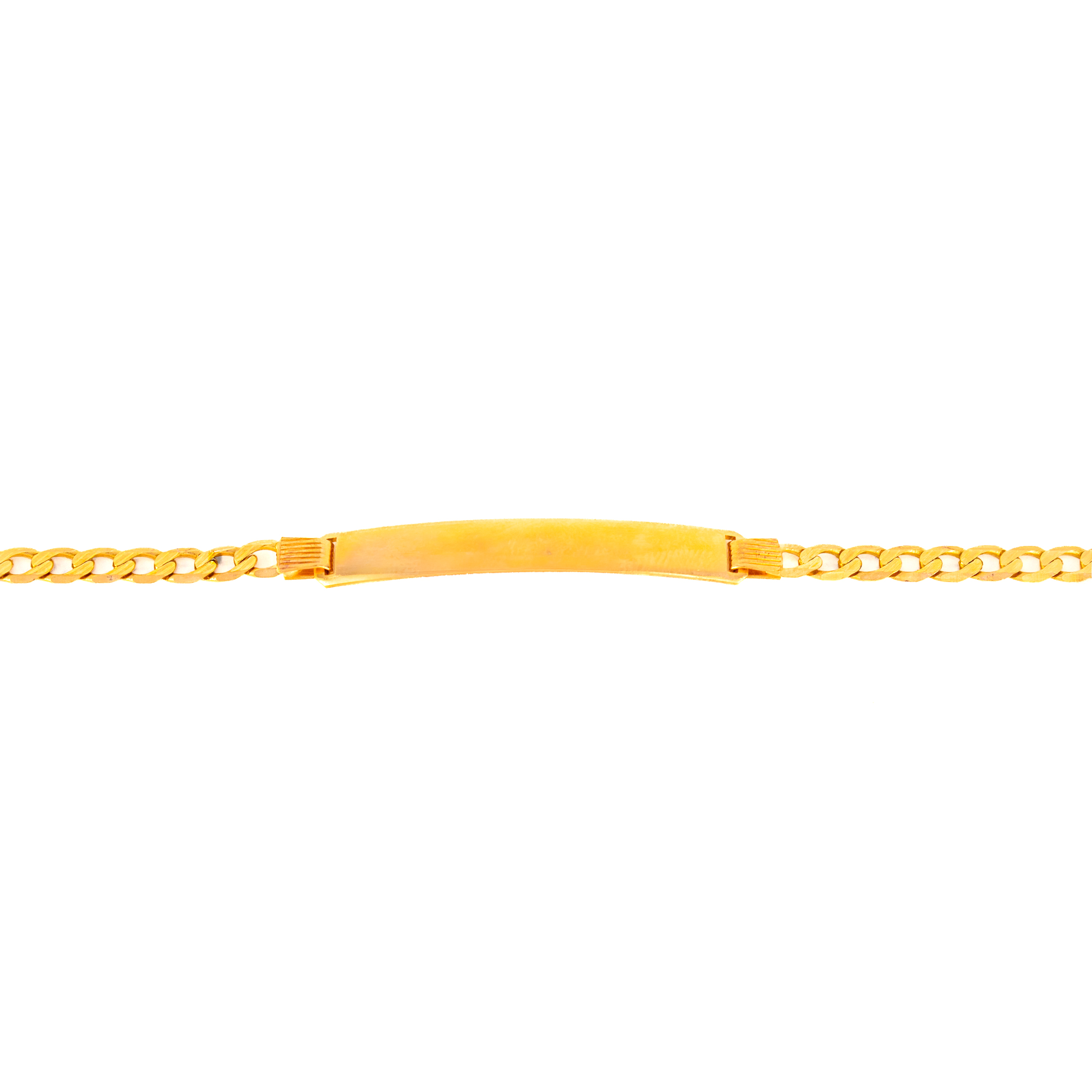 Hermosa Esclava Barbada Oro Italiano 10k. Oro Fino Joyería