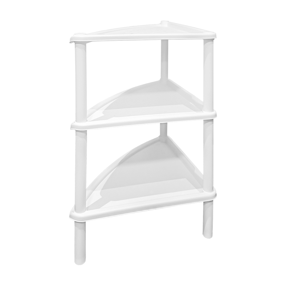 Estante Esquinero Organizador Rack de 3 Niveles Triangular 3 Niveles