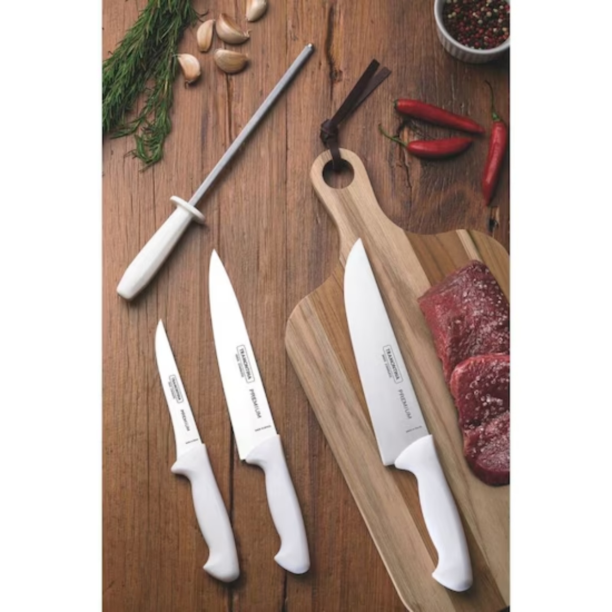 Juego de Cuchillos Tramontina 24699825 Kit Chef 4 Pzas Premium Blanco ENDY2