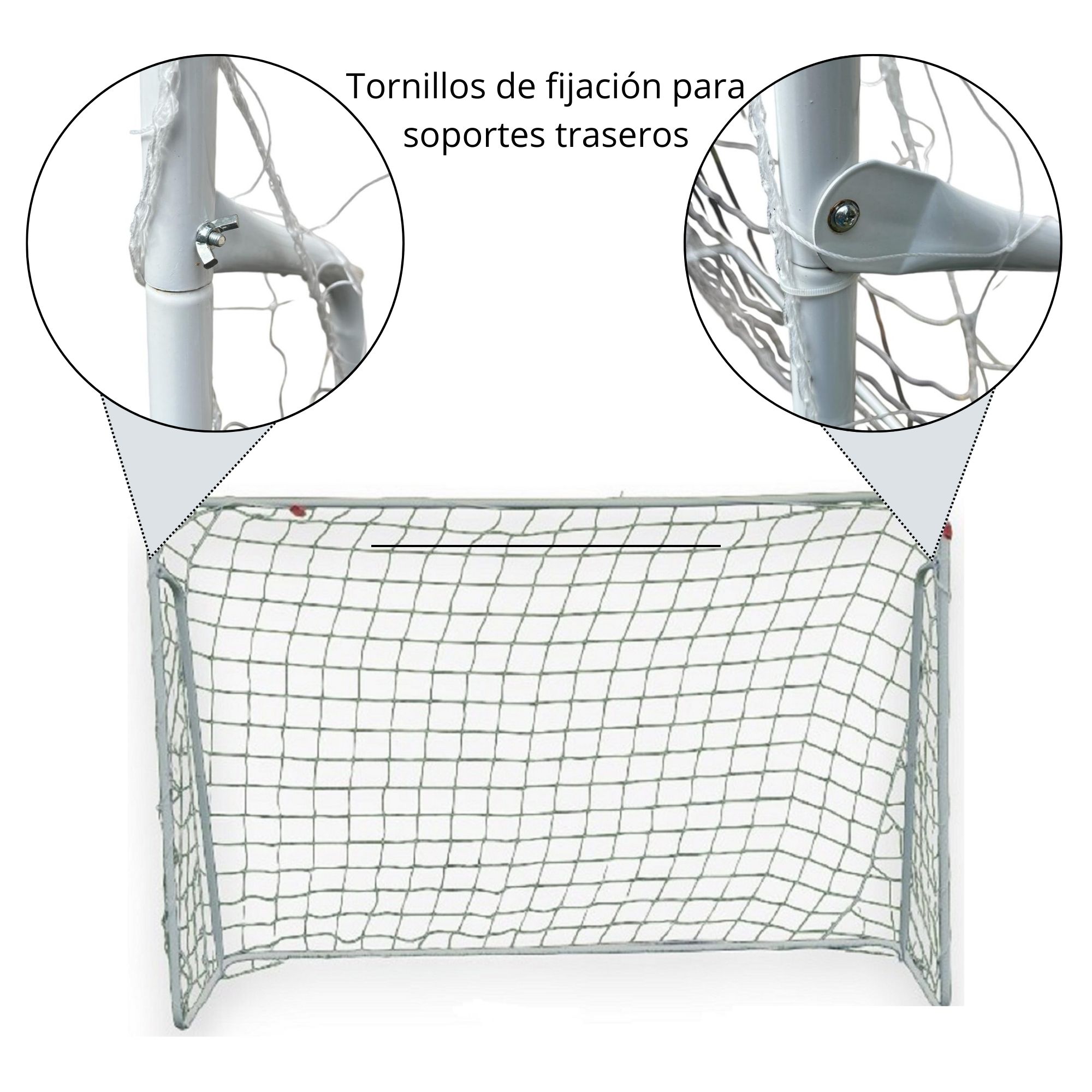 Portería de Futbol, Portería Metálica de 213x150x75. Portería de Futbol Soccer Grande Para Niños y Adultos 