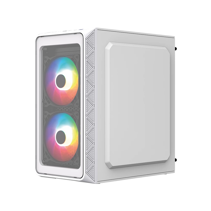 GABINETE ACTECK DOOM PRO CRYSTAL GI730 BLANCO M-ATX 600W 3XFAN FRGB CRISTAL AC-939232