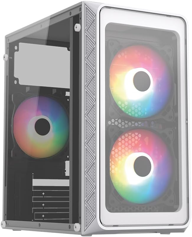 GABINETE ACTECK DOOM PRO CRYSTAL GI730 BLANCO M-ATX 600W 3XFAN FRGB CRISTAL AC-939232