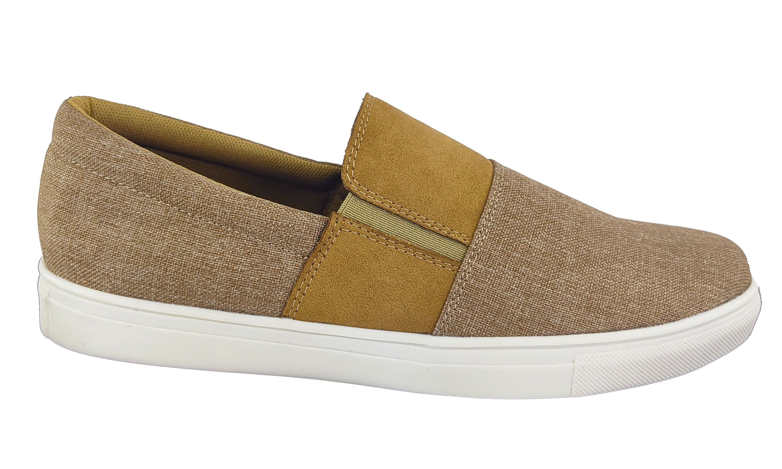 Tenis Mocasín Hombre En Tela Fresco Cómodo Marinero Topsider Color Arena