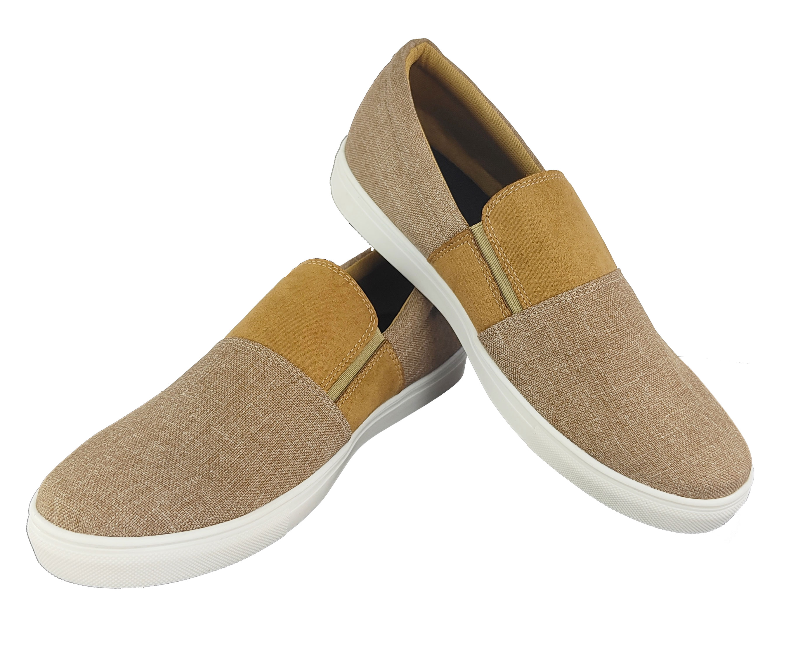 Tenis Mocasín Hombre En Tela Fresco Cómodo Marinero Topsider Color Arena
