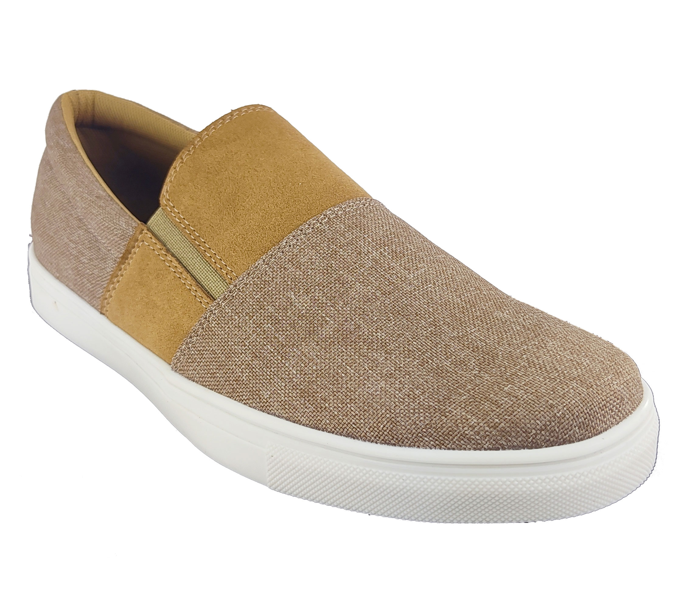 Tenis Mocasín Hombre En Tela Fresco Cómodo Marinero Topsider Color Arena