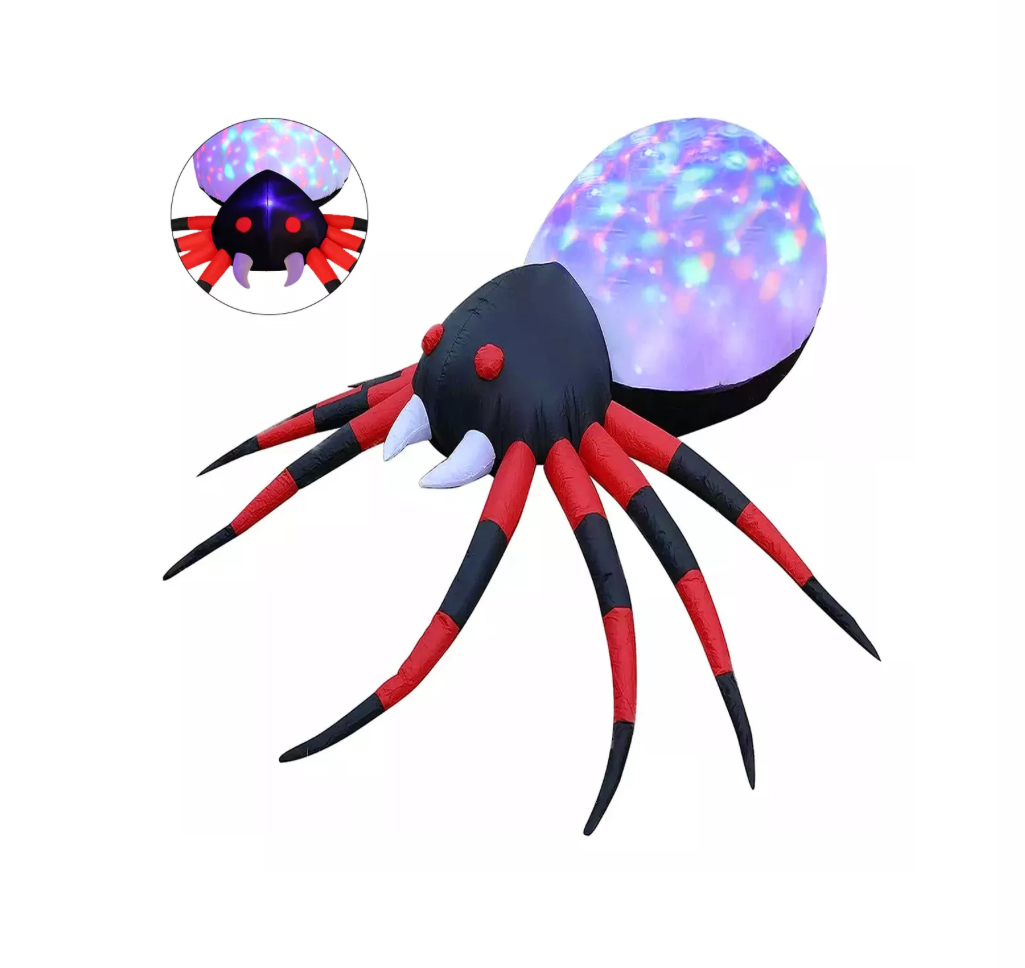 2.4m Inflables De Halloween Araña Spider Exteriores Multiled