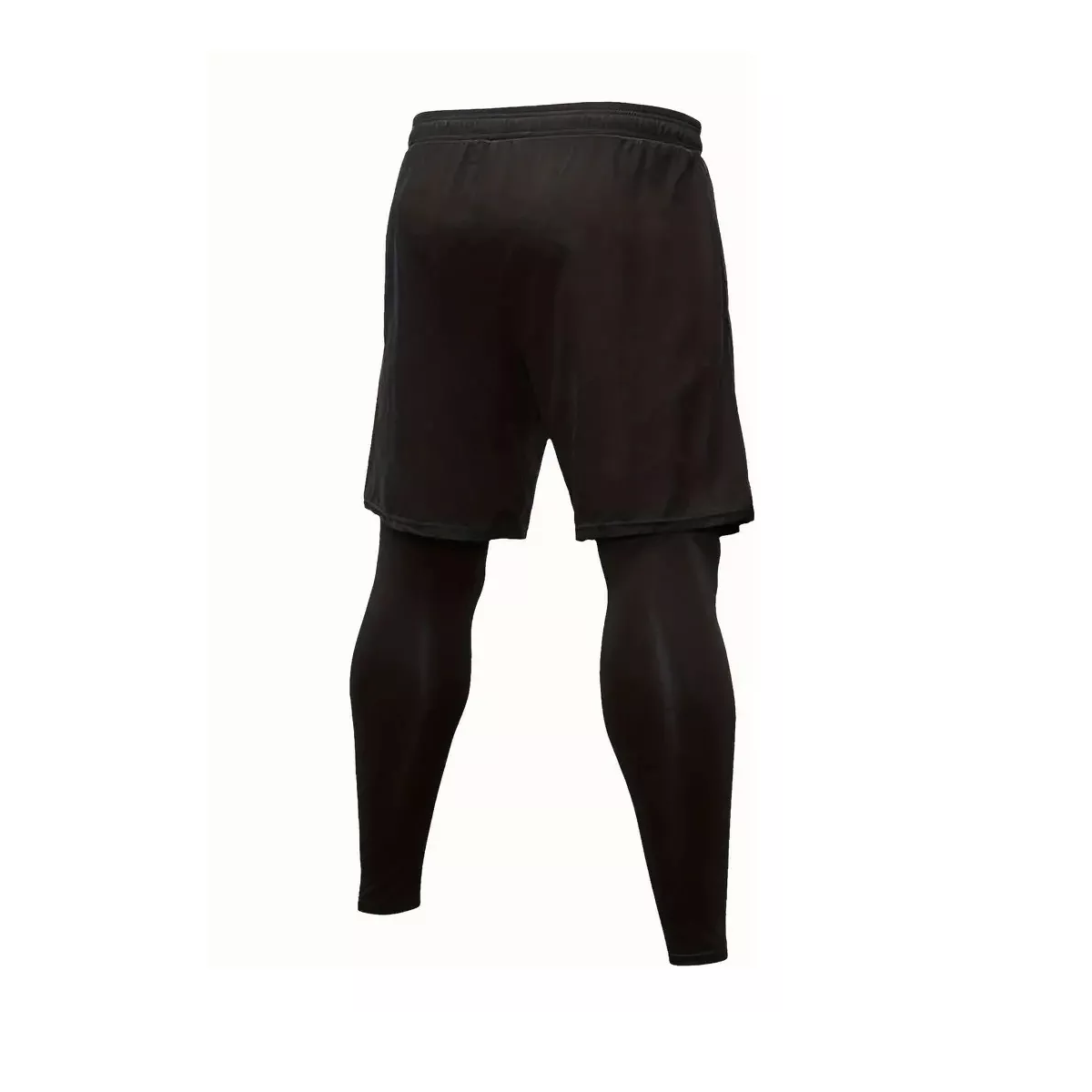 Pantalon Pants Licra Deportiva Compresión Con Short 2 En 1 Negro Talla XL
