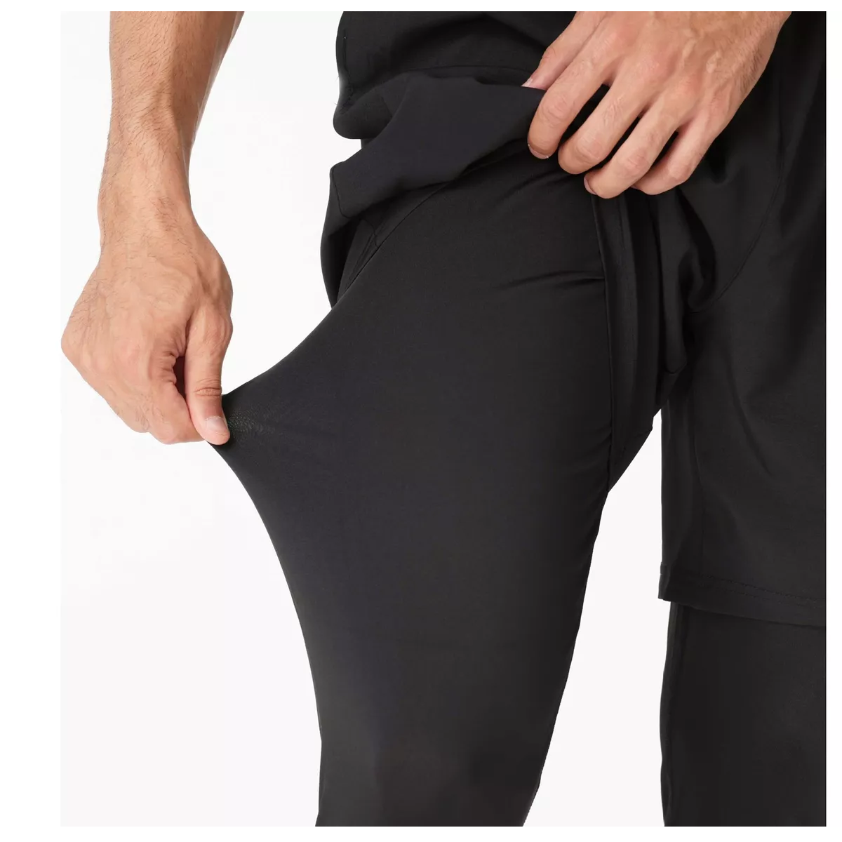 Pantalon Pants Licra Deportiva Compresión Con Short 2 En 1 Negro Talla XL