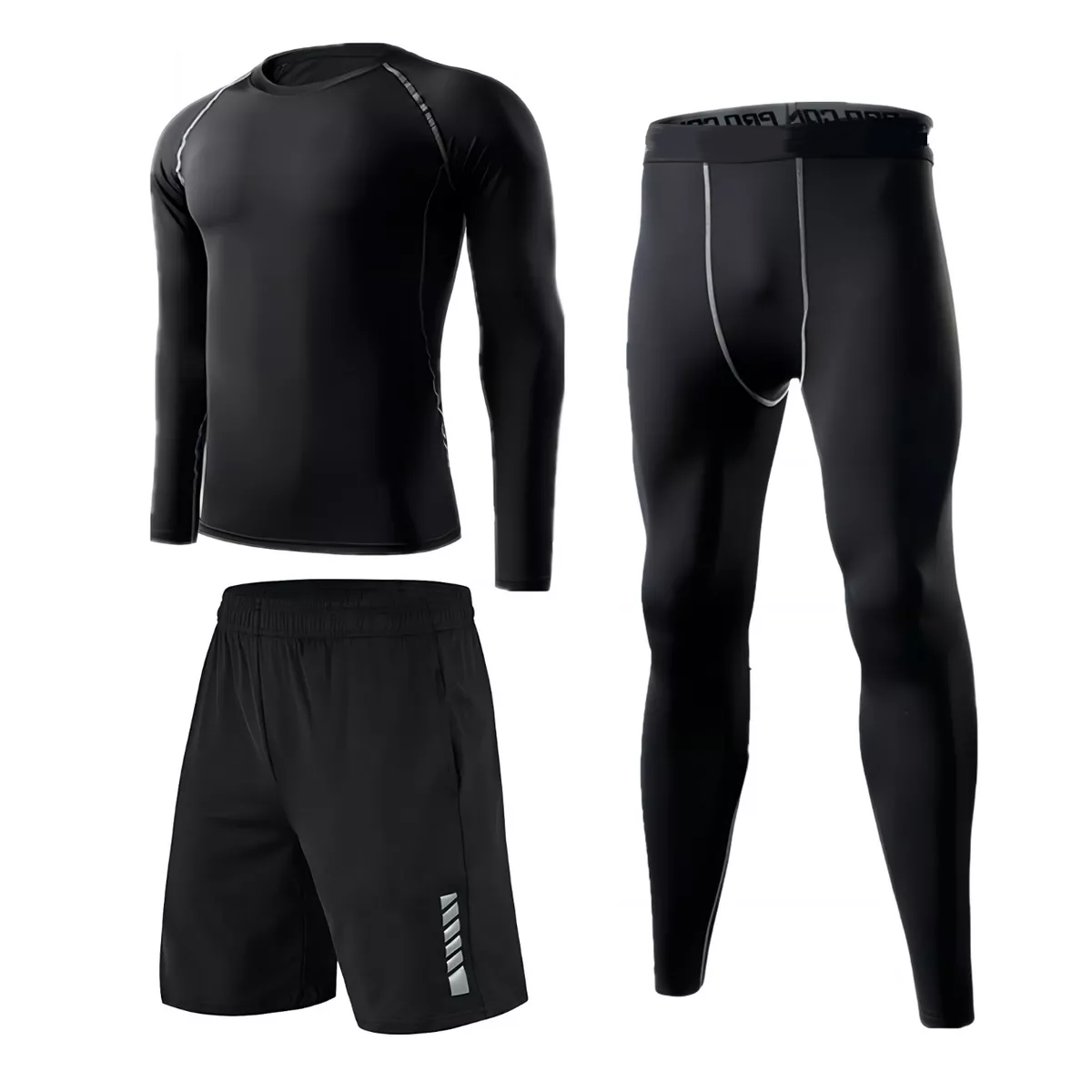 Ropa Deportiva Conjuntos Deportivos Licras Hombre 3 Piezas Talla G